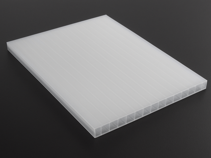 Opaal polycarbonaat plaat 16mm – melkwit 80% lichtdoorlatend | UV-beschermd, isolerend & slagvast